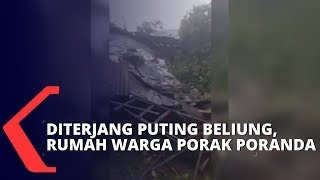 Usai Diterjang Angin Puting Beliung, Warga Tegal Mulai Bersihkan Reruntuhan Rumah