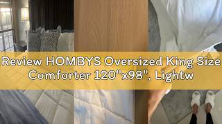 Review HOMBYS Oversized King Size Comforter 120"x98", Lightweight Quilted Duvet Insert Alternative f