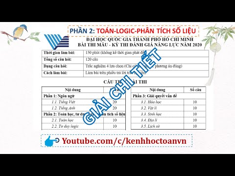 Video Giải chi tiết đề thi ĐGNL ĐH Quốc Gia Hồ Chí Minh 2020... - youtube