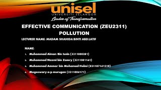 ZEU2311Effective Communication || Final presentation (Group 3) || Pollution