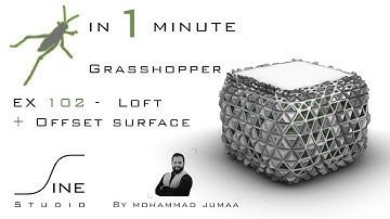 Grasshopper in 1 minute - EX 102 - Loft + Offset surface