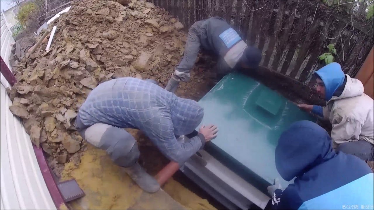 Установка септика Юнилос Астра 3 в Ступинском районе - YouTube