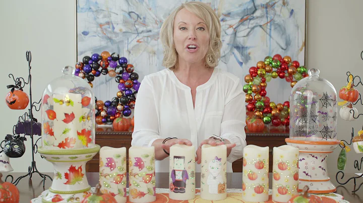 Temp-tations Centertaining Set of 2 Seasonal Fiberoptic Candles