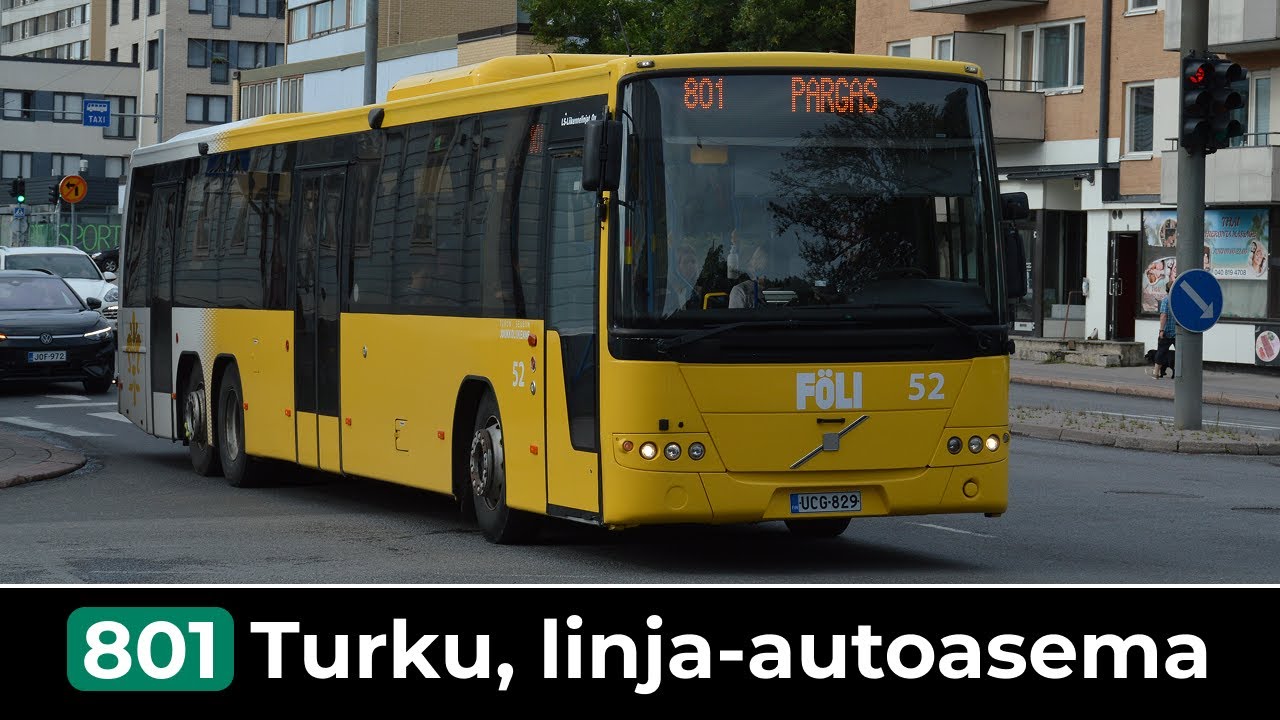 Seutu+ / Föli Linja 801: Parainen - Turku, linja-autoasema (Nopeutettu ...