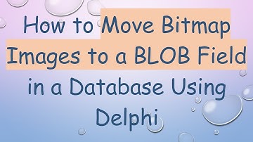 How to Move Bitmap Images to a BLOB Field in a Database Using Delphi