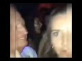 Old man dancing and kissing lips with young girl:Old man kissing party by old man