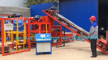 QT4 -26 fully automatic concrete block making machine produce 5 inches solid  blocks