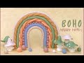 Look how I make a BOHO rainbow, mushrooms &amp; balls fondant cake set (includes color mix)