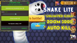 Snake Lite Game Hack mod apk 2023 | unlimited gold, zoming, auto kill, speed boost.