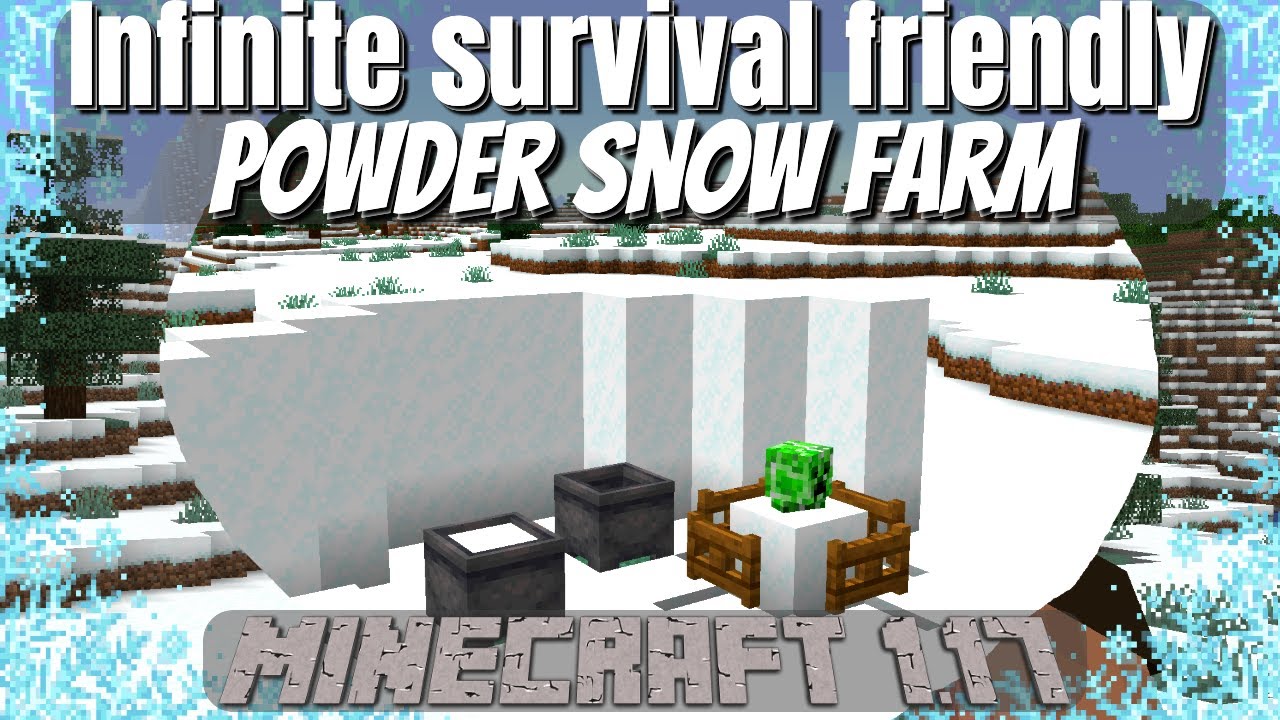 Minecraft 1.17 Survival | Infinite Powder Snow Farm in Survival