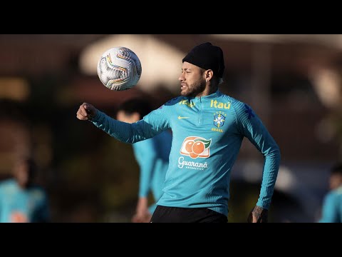 Neymar lead Brazil's last practice ahead of Copa America Final in Rio美洲杯决赛 巴西备战 内马尔 Argentin