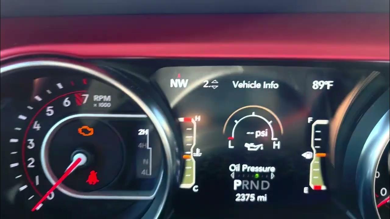 2021 Jeep Gladiator Oil Light Reset - YouTube
