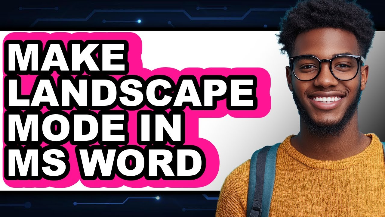 How to Make Landscape Mode in Ms Word - Step by Step - YouTube