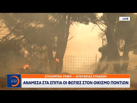 Ανάμεσα στα σπίτια οι φωτιές στον οικισμό Ποντίων | Κεντρικό Δελτίο Ειδήσεων 6/8/2021 | OPEN TV