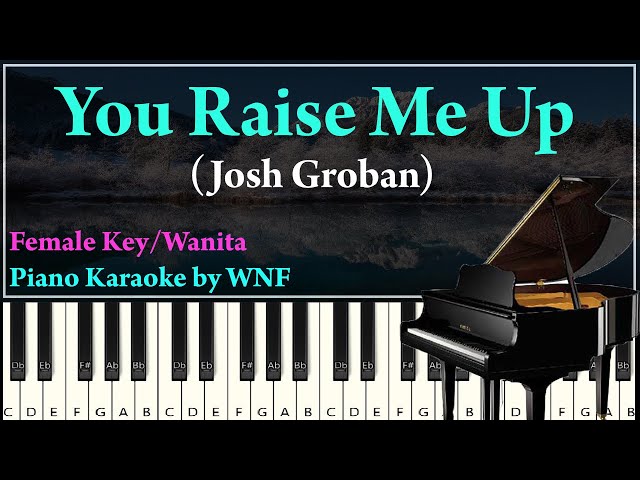 Josh Groban - You Raise Me Up Karaoke Female Lower Version class=
