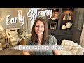 Simple early spring decorating ideas  spring decorate with me  spring home office styling