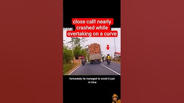 Close Call! Nearly Crashed While Overtaking on a Curve #shorts #automobile #funny