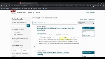 Using the JSTOR Database