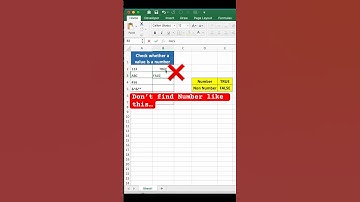 Use ISNUMBER in Excel: Verify Numeric Values Easily #shorts #excel #exceltutorial #exceltips