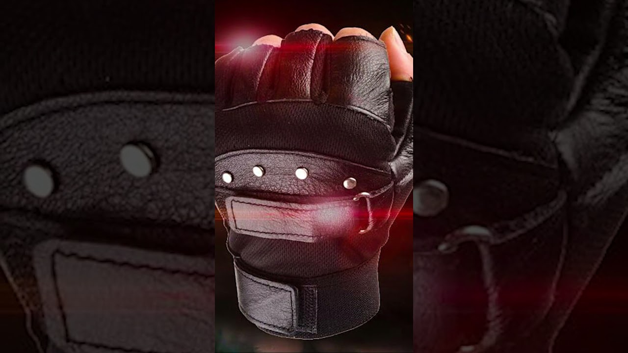 Tough & Stylish: Men's Army Military Tactical Half Finger Leather Gloves for Fitness and Exercise