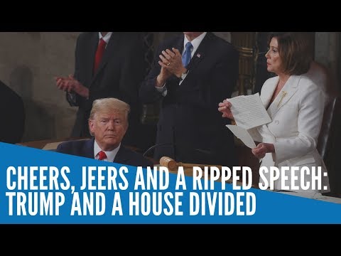 Cheers, jeers and a ripped speech: Trump and a House divided