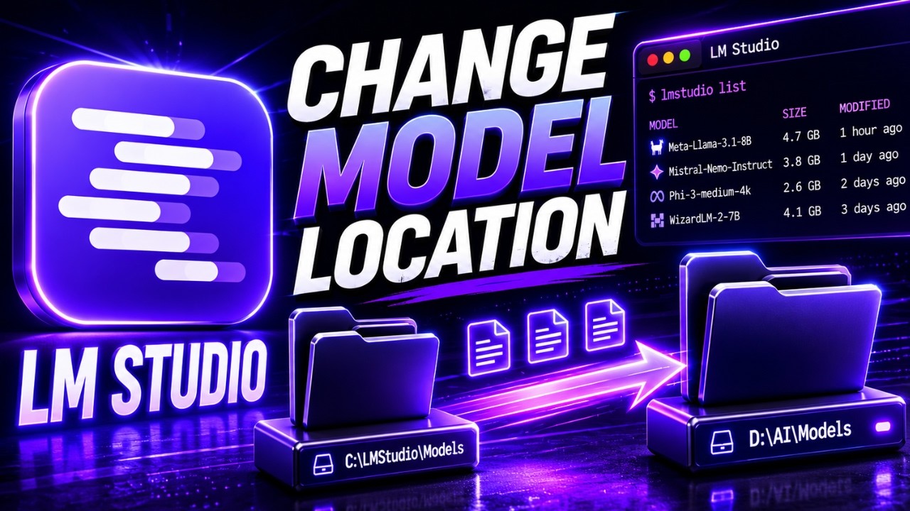 How to Change Model Folder Location in LM Studio Tutorial - YouTube