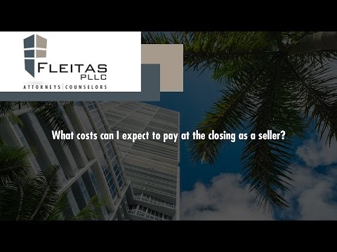 What costs can I expect to pay at the closing as a seller?