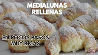 MEDIALUNAS RELLENAS EN POCOS PASOS | SIMPLES Y FÁCILES |  SERIE FACTURAS 6 | Elu Sweets