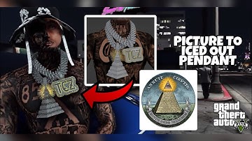 Making A Picture Into  A Iced Out Pendant In GTA 5 RP (FiveM) | Blender 3D Modeling