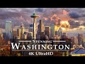 Washington State 🇺🇸 by Drone 4K HD 2021 | Flying over Stunning Skylines & Aerial Views - US Capital