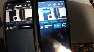 Problem with shelly app iPhone and Android.
Got 3 shelly plugs now. Love that dont have to change the switch and got one on a 4 way with 3 doors and switches in the room. Installed it in the celling light so had to run a power wire to it to always be on. Its grate can run the power switch wire to it and that turns it off and on.
The LAN IP works grate but on the app it is hard to set up. I deleted my account and made a new one and added the 3 rooms. Then added the devices all on the Android phone with only Wi-Fi.
On the Android when I said to save the device and said was not connected to the shelly cloud. So when saving I just said no to the cloud.
But it must of saved because when I went to my iPhone 11 it showed there. But one dont show its connected only on the iPhone.
I show that in this video. They need to fix this app.
-Raymond Day Problem with shelly app iPhone and Android.
