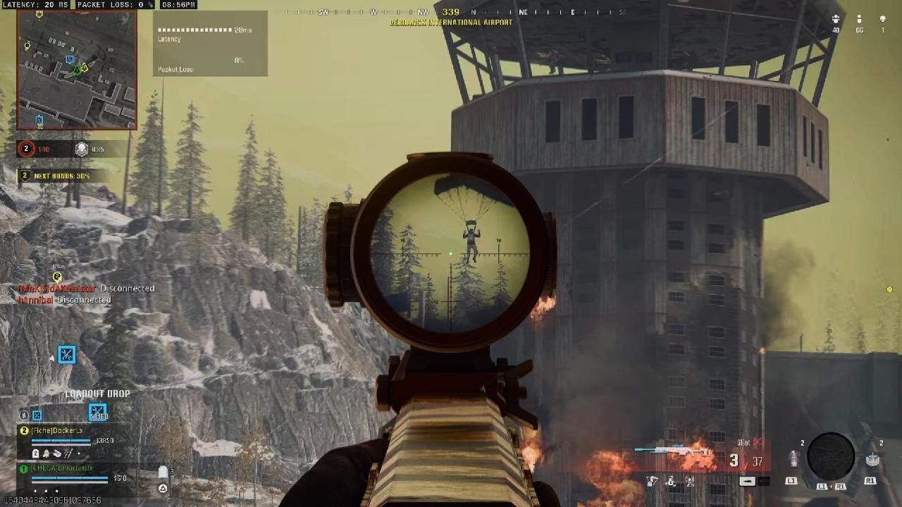 Call of Duty Sniping the helicopter pilot in the air