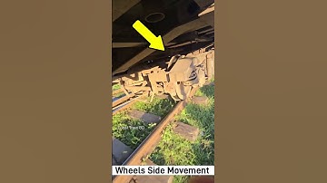 Railway bogie wheels side movement while changing lines. #train #wheels #shorts
