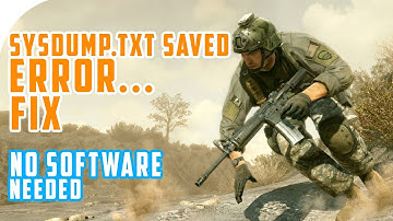Sysdump.txt Error Easy Fix (No Software Needed) || Delta Force 2 or Black Hawk Down