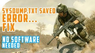Sysdump.txt Error Easy Fix (No Software Needed) || Delta Force 2 or Black Hawk Down