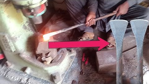 How to prepare an axle for cutting soil // hot iron on Forging power hammer / Real blacksmith skills