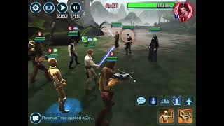 SWGOH - TW - CLS vs Palpatine, MJ omicron, Starkiller