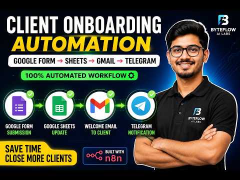 Client Onboarding Automation with n8n | Google Form → Google Sheets → Gmail → Telegram Notification