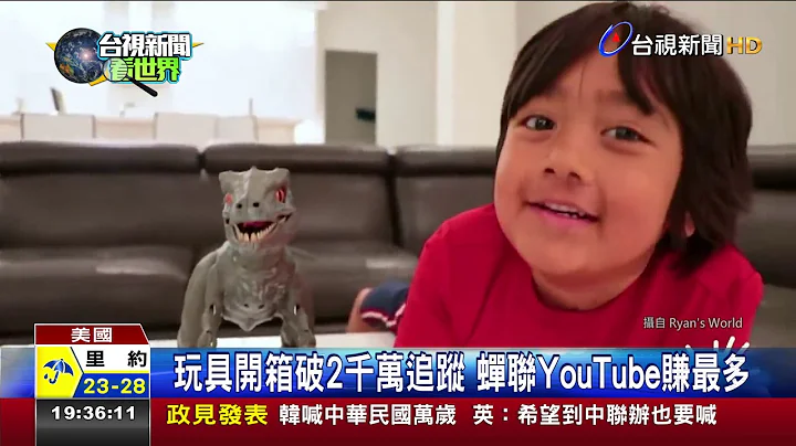 最會賺!美國8歲YouTuber年撈7.84億台幣 - 天天要聞