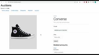 CS50's Web Programming with Python and Javascript | Project 2 - Commerce