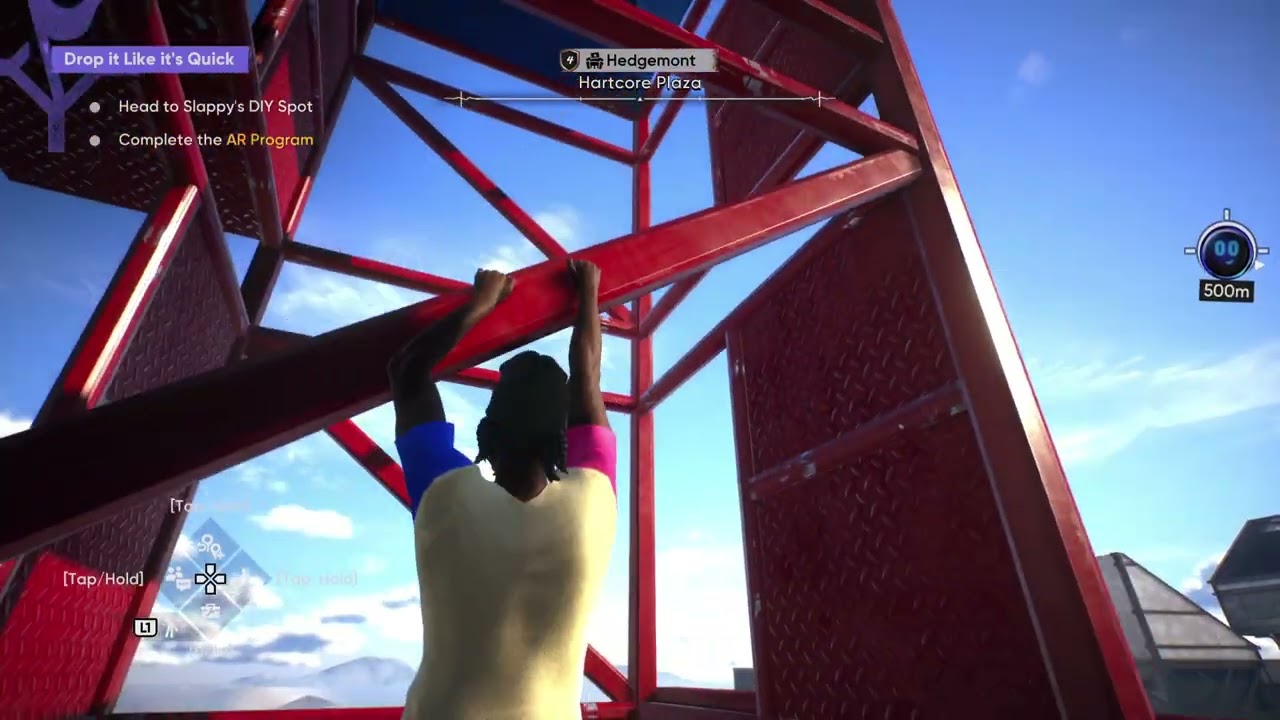 Climbing M-Corp Tower in Skate 4.