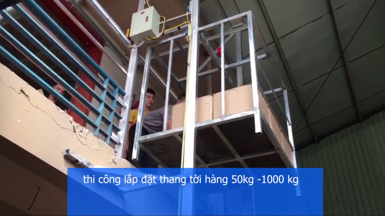 Thang tải hàng hóa đơn giản, giá rẻ - Tời hàng nhanh... - youtube
