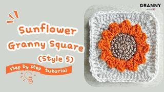 Sunflower Granny Square Style 5