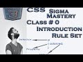 CSS SIGMA CLASS 0 || CSS SERIES ||INTRODUCTION AND CSS RULE SET