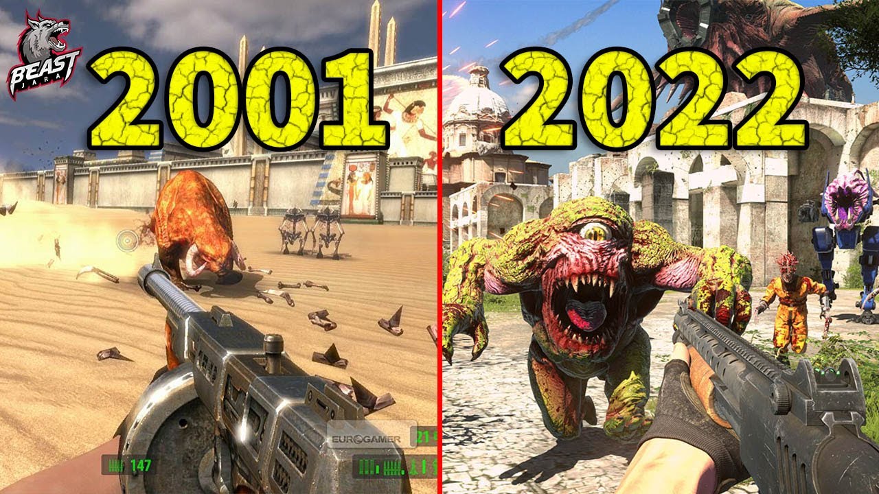 Evolution of all Serious Sam Games 2001-2022