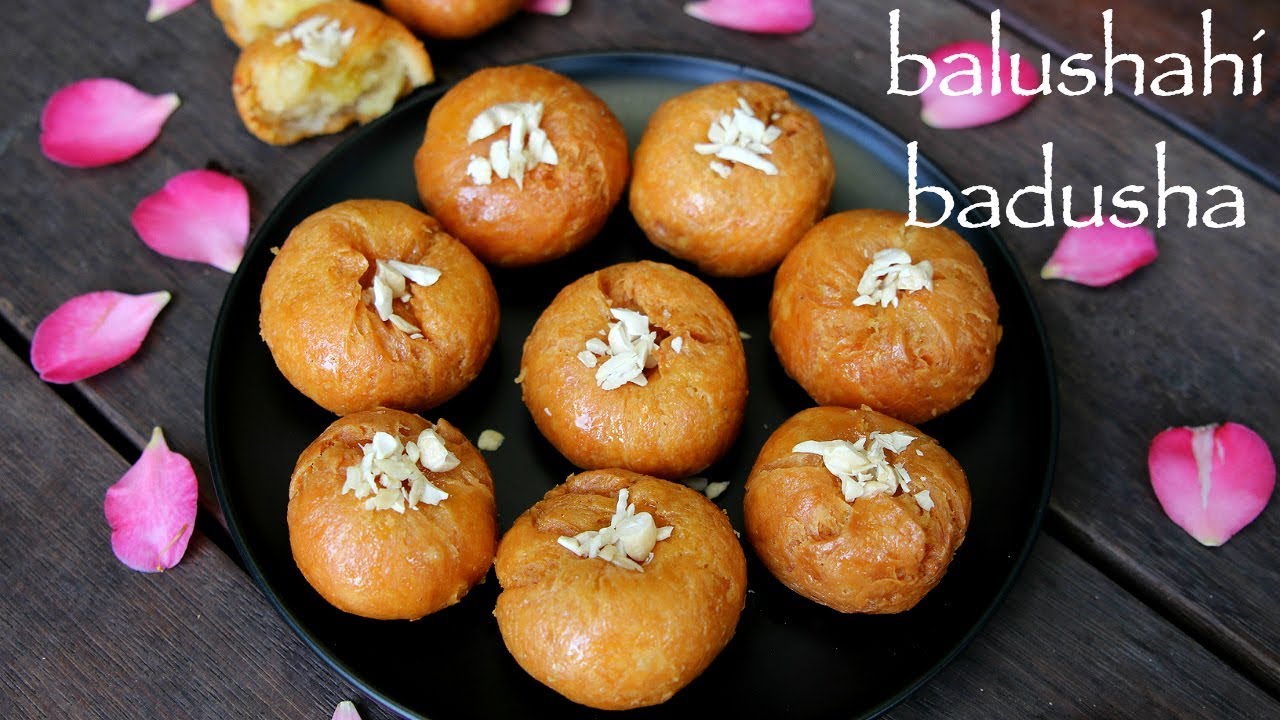 balushahi recipe | badusha recipe | badusha sweet or badhusha sweet | Hebbar Kitchen