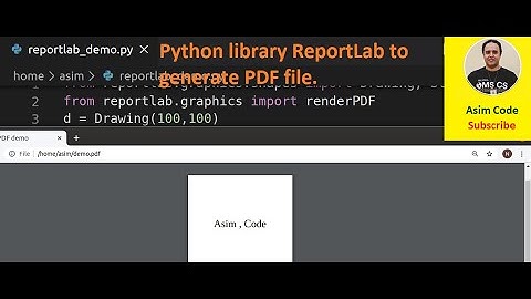 Python library ReportLab to generate PDF file