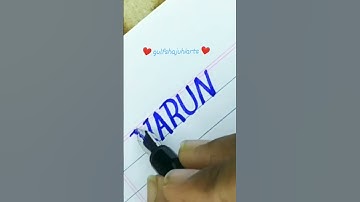 Varun name writing ❤️#shorts #viral #nameart