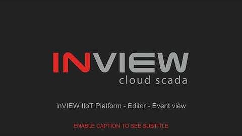 inVIEW IoT Platform - Editor - Event view