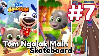 Tom Ngajak Lari dengan Skateboard - Talking Tom Gold Run Android Gameplay screenshot 5